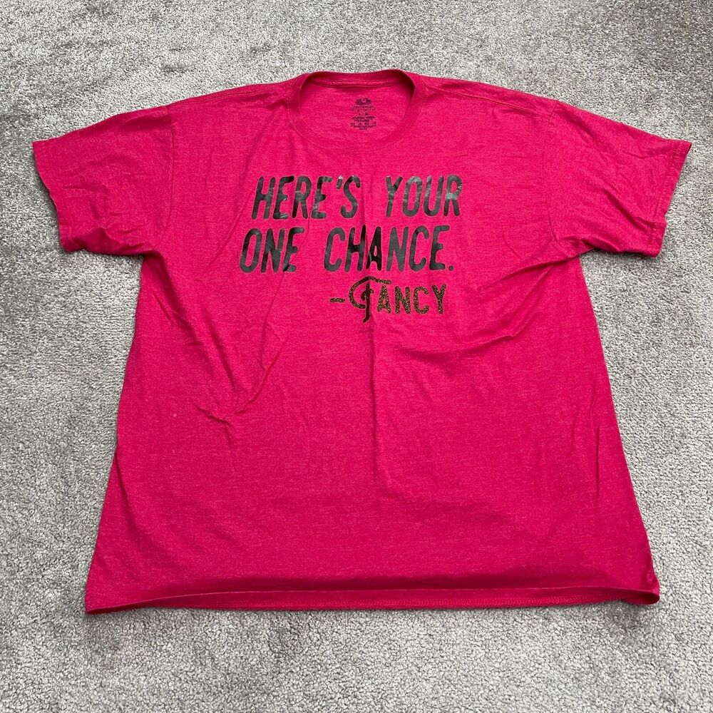 Fruit Of The Loom Platinum Graphic T-Shirt Womens Large Red Reby McEntire Lyrics